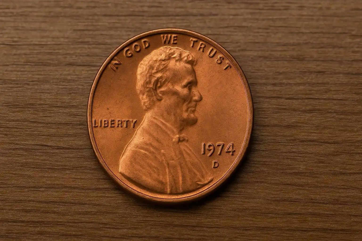 1974 D penny obverse